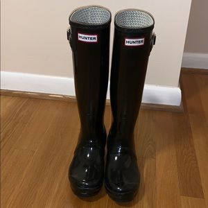 Hunter original tall gloss rain boot